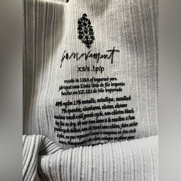 FREE PEOPLE NWOT High Rise Ice Grey Good Karma Full Length Leggings - Picture 5 of 7